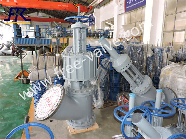 Alumina Industry Y type Pipe connection Bottom slurry globe valve