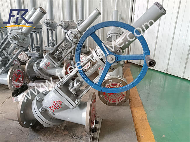 FRJ545Y Y type slurry globe valve