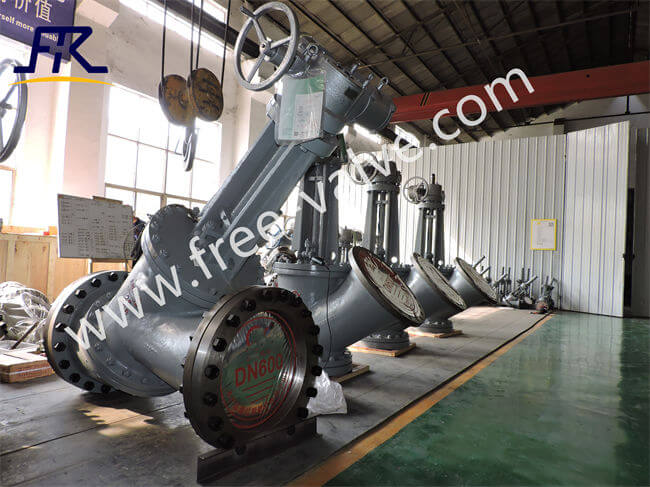 High quality WCB Body Electric operating Y Type Slurry Globe Valves for Alumina slurry