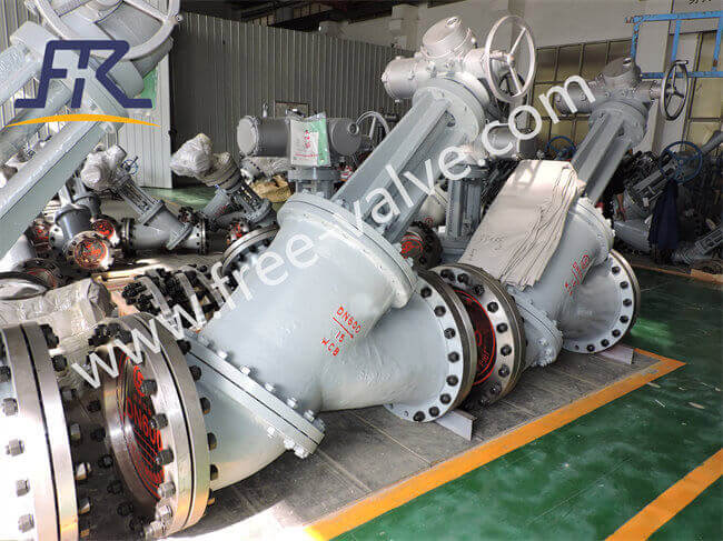 Y type electric control slurry globe valve for Aluminum Oxide Industry