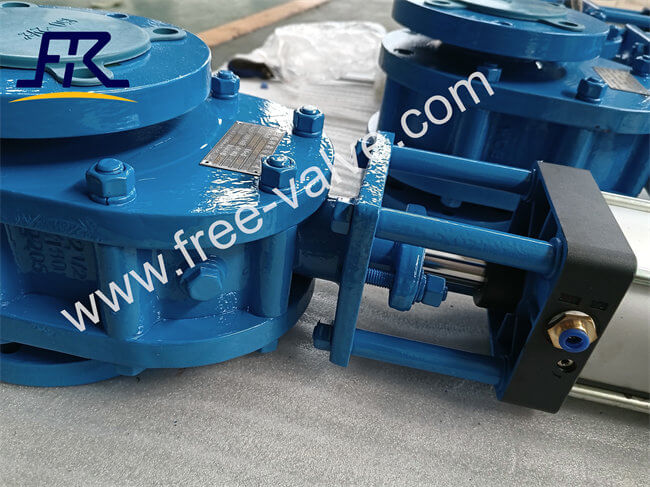 Abrasion Resistant Pneumatic Ceramic Double Disc Gate Valves for Fly Ash