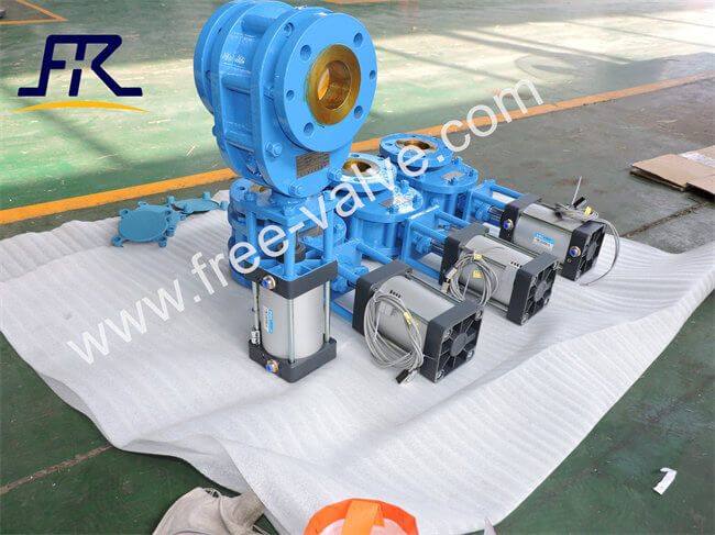 China FRZ644TC DN65 Pneumatic Ceramic lined parallel double disc gate valve supplier manufacturer