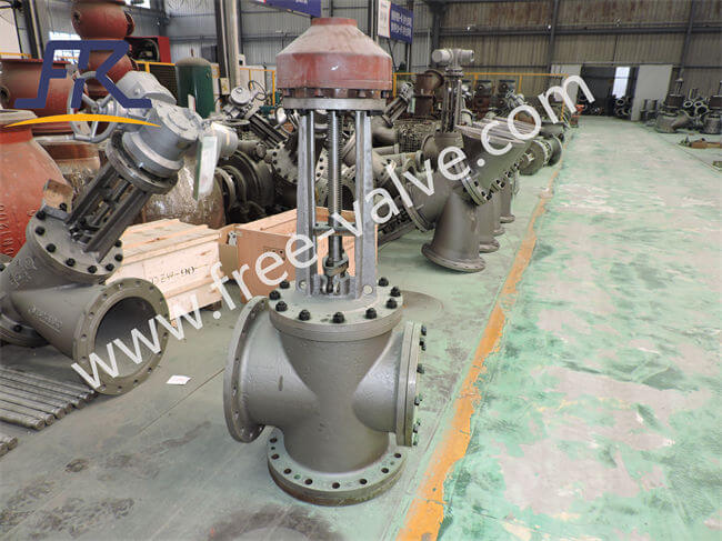 China high quality DN450 Three way T type flat flush tank bottom valves manufacture