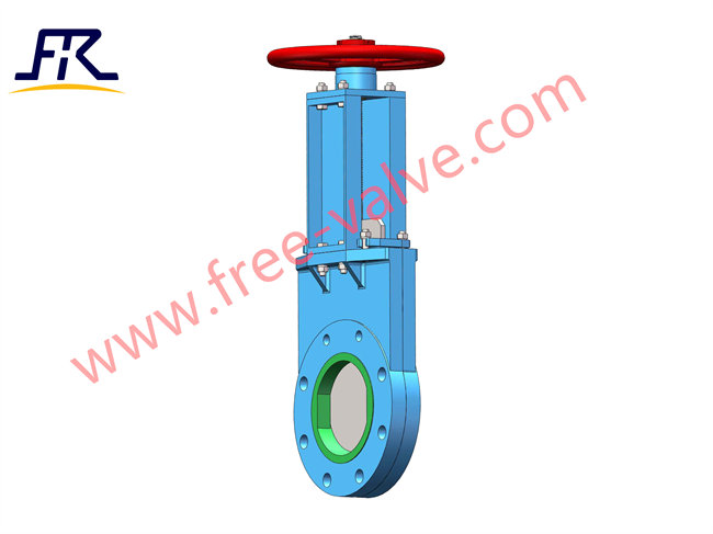 China supplier FRZ73PU Full urethane rubber lined  knife gate valve for high abrasive slurry manufacture