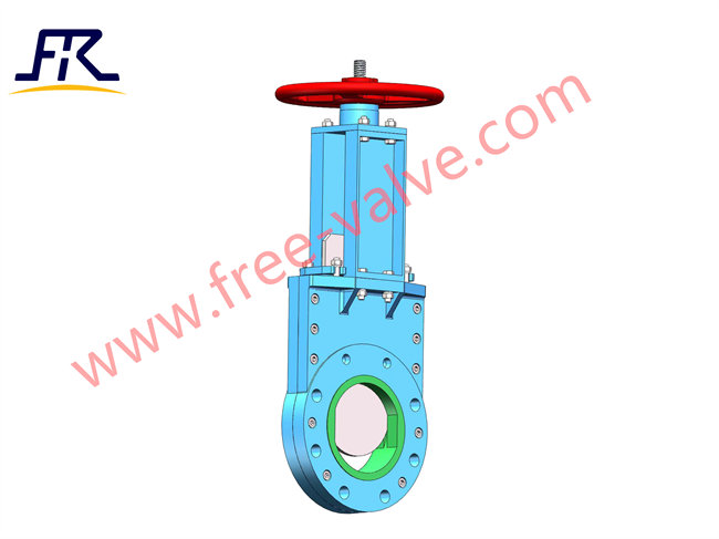 China supplier FRZ73PU Full urethane rubber lined  knife gate valve for high abrasive slurry manufacture