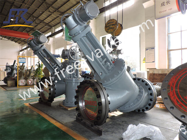 DN600 Aluminum Oxide Industry electric Operation Y Type Slurry Valve ,Y ...