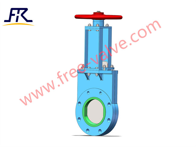 China supplier FRZ73PU Polyurethane PU Seated Bi Directional Knife Gate Valve for mining slurry