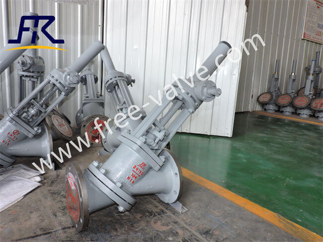 Split body Ceramic seat ceramic disc Y type electric control slurry globe valve for Aluminum Oxide Industry