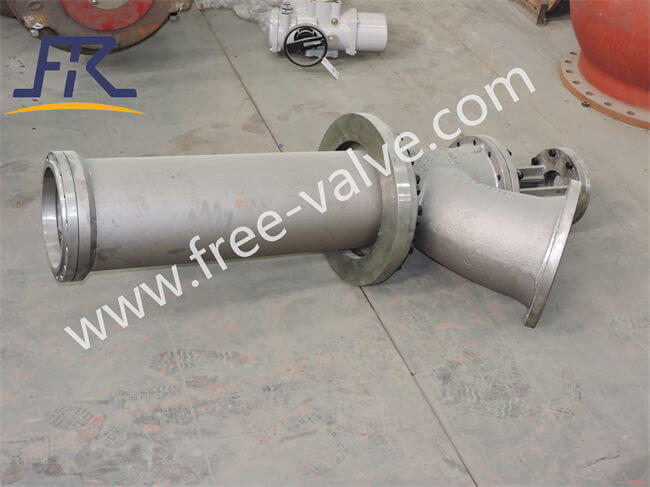 Flange end WCB body Y TYPE FLUSH BOTTOM VALVE for Soda ash slurry