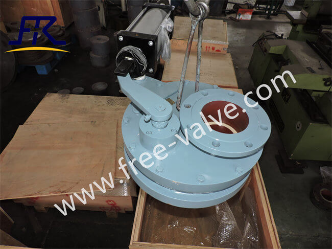 FRXZ644TC Pneumatic Anti wear Ceramic Lined Rotary Double Disc Discharge Ash Gate Valve