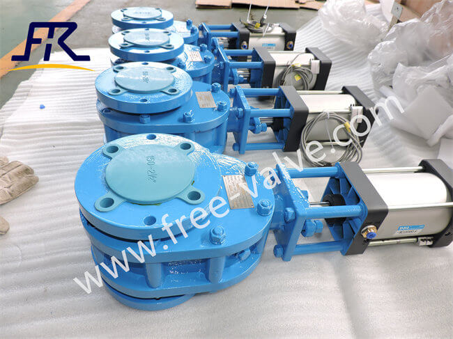 FRZ644TC Flange end Pneumatic Actuator Ceramic Twin Disc Balance Gate Valve