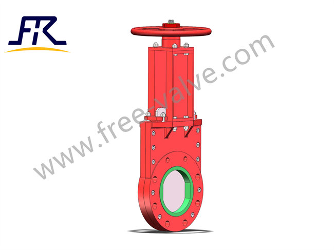 FRZ73PU Split body PU lined wear resistant knife gate valve for Mining slurry