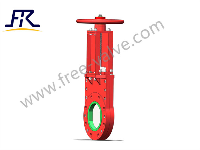 FRZ73PU Split body PU lined wear resistant knife gate valve for Mining slurry