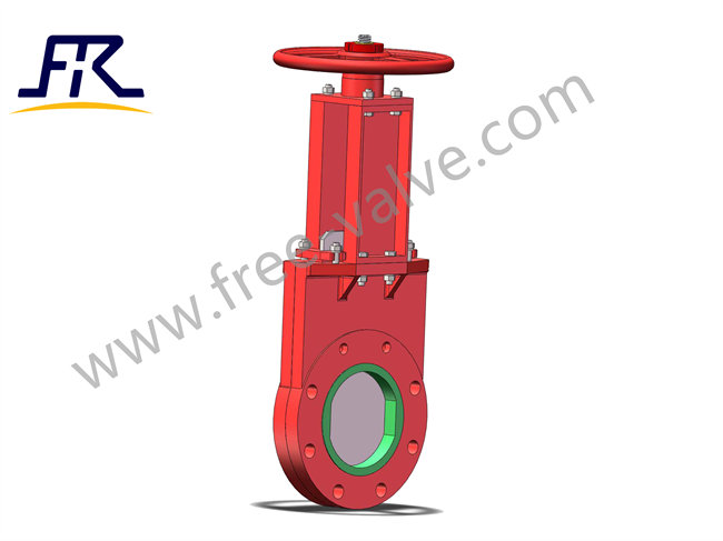 FRZ73PU Split body PU lined wear resistant knife gate valve for Mining slurry