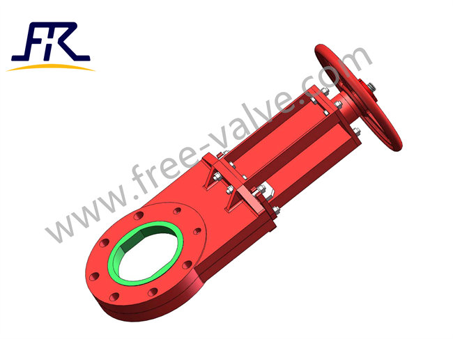 FRZ73PU manual  pneumatic Bi-directional seal PU polyurethane lined knife gate valve for Mining slurry