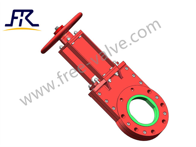 FRZ73PU manual  pneumatic Bi-directional seal PU polyurethane lined knife gate valve for Mining slurry