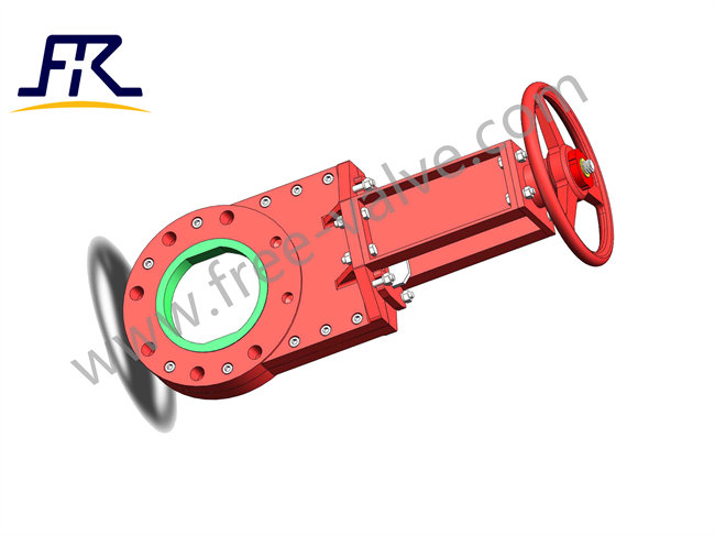 FRZ73PU manual  pneumatic Polyurethane PU seat Slurry Knife Gate Valves