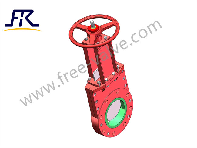 FRZ73PU manual  pneumatic Polyurethane PU seat Slurry Knife Gate Valves