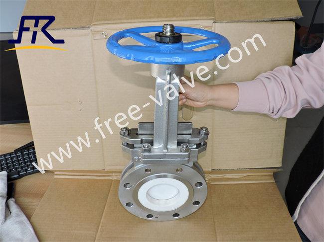 FRZ73TC Wcb stainless steel Body Ceramic Lined Knife Slurry Gate Valve with pneumatic actuator