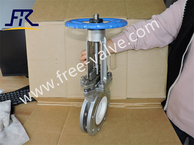 FRZ73TC Wcb stainless steel Body Ceramic Lined Knife Slurry Gate Valve with pneumatic actuator