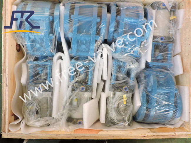 Pneumatic actuator ceramic twin disc gate valves exprted to Indonesia for fly ash system