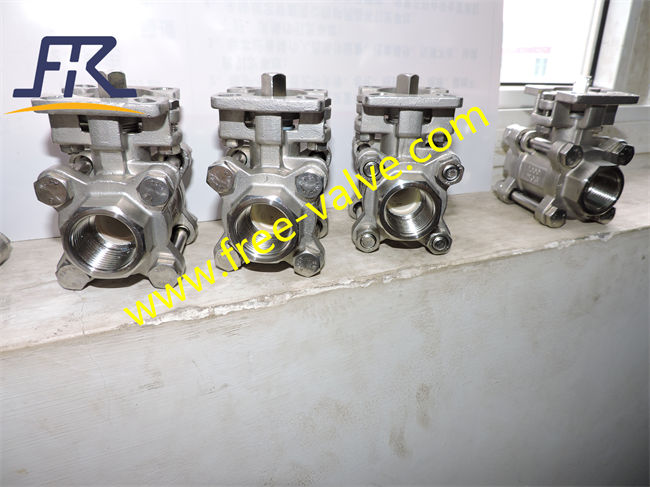 Thread end stainless steel ceramic lined ball valve