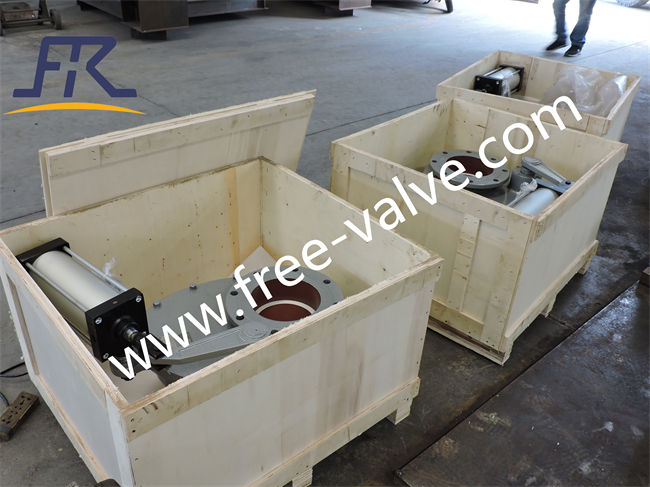 Packing process of pneumatic ceramic lined rotary gate valve