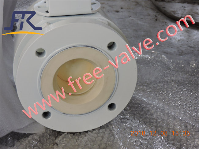 FRQ641TC Forged steel A105 body 3 PCS Ceramic Lined Floating Ball Valve with Pneumatic Actuator