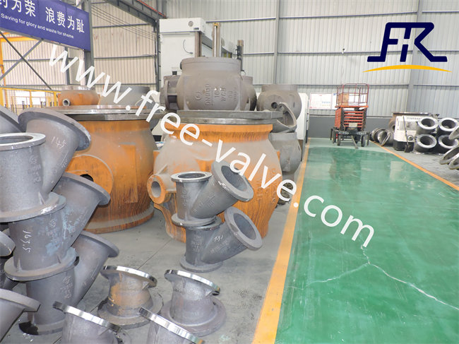 FRJ545Y Flange end Carbide seat Y type slurry control Globe valve for Alumina soda ash process