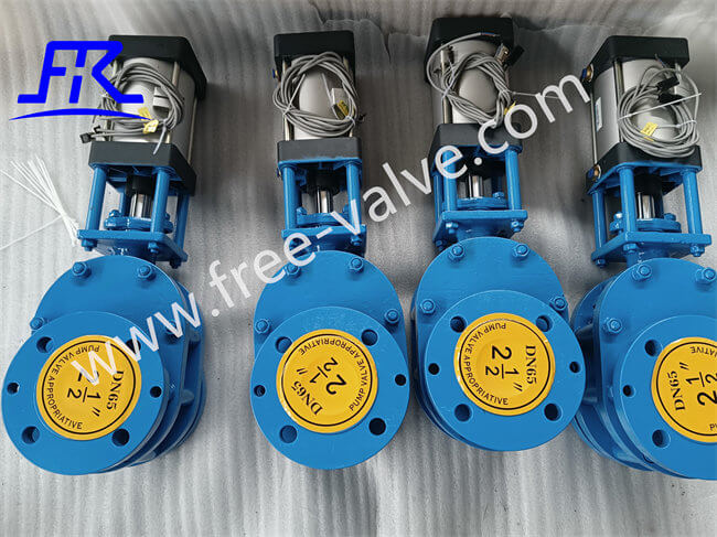 FRZ644TC Pneumatic Operating Double Disc Type Ceramic Lined Gate Valve