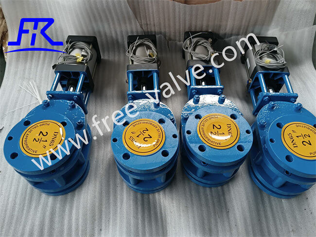 FRZ644TC Pneumatic Parallel Sliding type Ceramic Lined Twin Disc Discharg Gate Valve