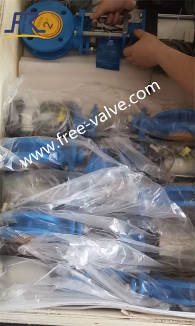 10 Sets NPS 2 class 150 pneumatic ceramic lined knife gate valves have been delivery to Latin America  over sea power plant