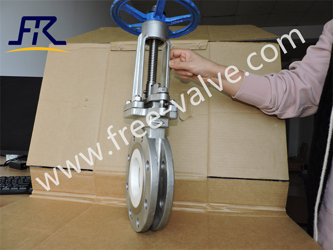 FRZ73TC Wcb Body Strainless Steel Ceramic Lined Knife Slurry Gate Valves with Handwheel