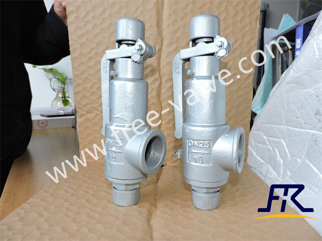 A28H spring full bore external thread type with lever safety valve