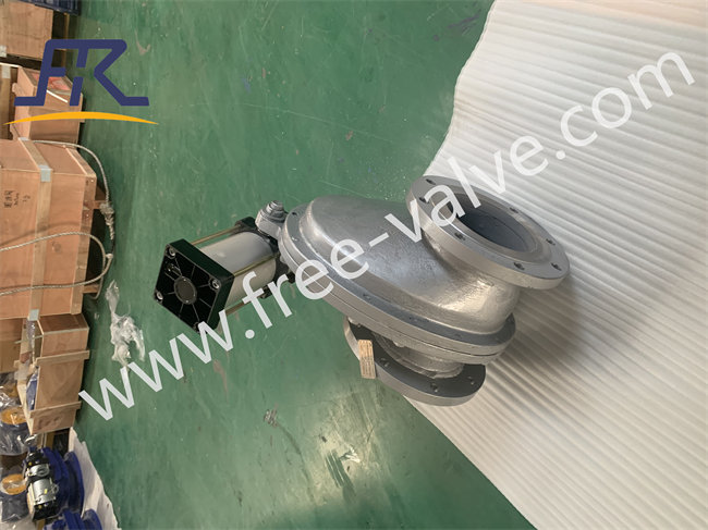 DN200 FRZ643TC Pneumataic operating ceramic lined rotary disc feeding gate valve