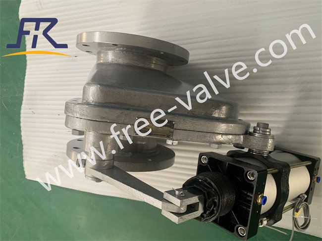 DN200 FRZ643TC Pneumataic operating ceramic lined rotary disc feeding gate valve