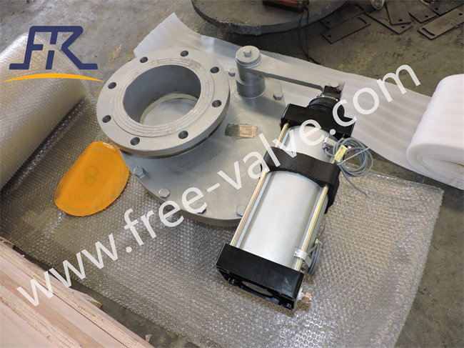 DN200 FRZ643TC Pneumatic ceramic swing disc feeding gate valve