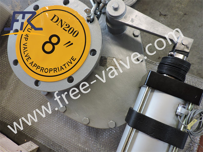DN200 FRZ643TC Pneumatic ceramic swing disc feeding gate valve