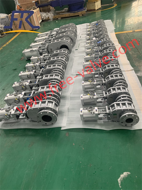 FRZ644TC Pneumatic  Ceramic lined Two Disc gate Valve are exported to Vietnam