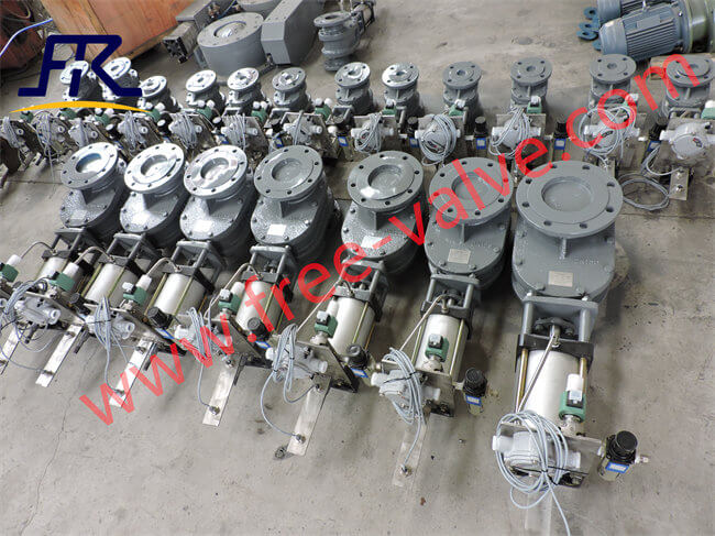 Explosion-proof tungsten carbide Pneumatic double gate valve FRZ644Y