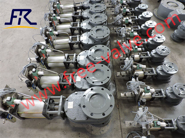 Explosion-proof tungsten carbide Pneumatic double gate valve FRZ644Y