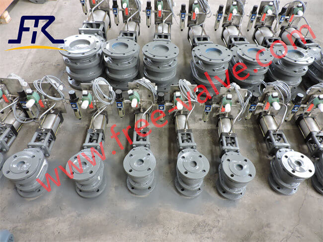 Explosion-proof tungsten carbide Pneumatic double gate valve FRZ644Y