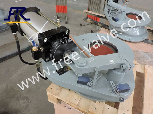 Pneumatic Tungsten carbide seat Swing disc Discharge Gate Valve FRZ643Y