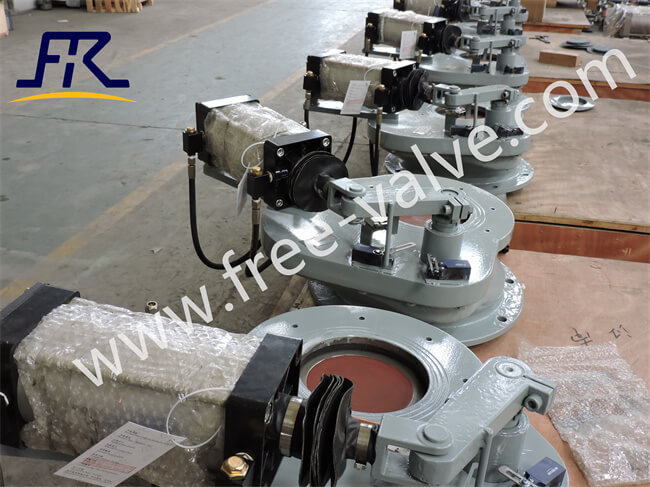 Pneumatic Tungsten carbide seat Swing disc Discharge Gate Valve FRZ643Y