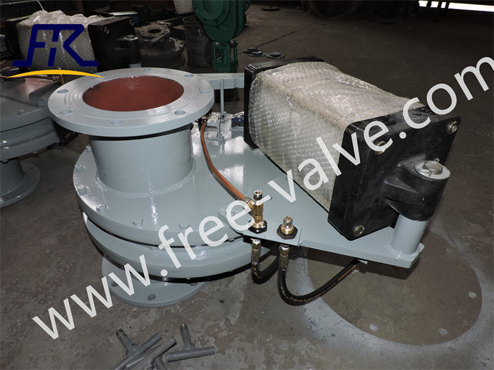 FRXZ644Y tungsten carbide sealing  pneumatic swing double disc gate valve