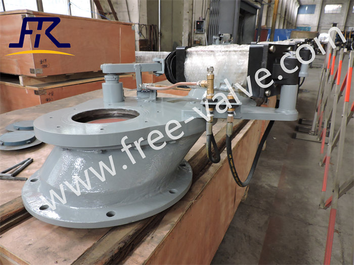 Pneumatic  swing tungsten carbide single plate gate valve FRZ643Y