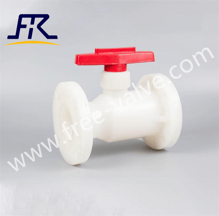 UPVC manual operating flange end plastic ball valves