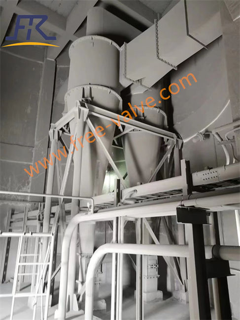 Pneumatic ceramic lined knife gate valves were installed at pneumatic conveying system for coal power plant