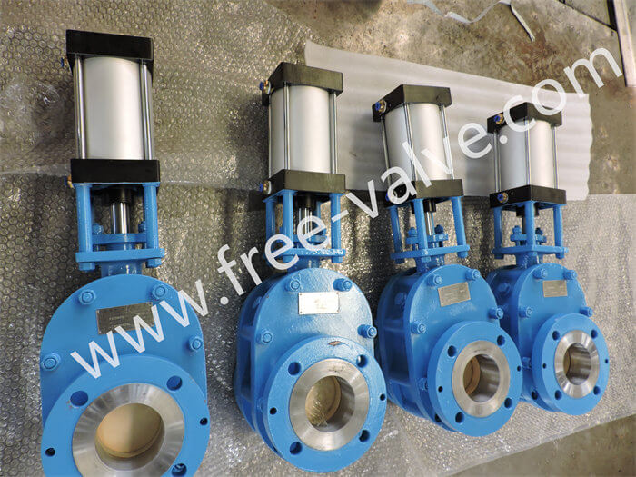 Double Action Pneumatic Double Disc Ceramic Gate Valve for Ash system