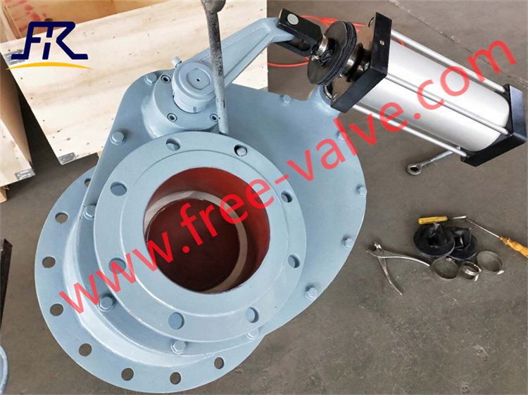 Pneumatic Single Disc Ceramic Rotating gate Valve FRZ643TC